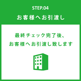 お客様へお引渡し